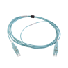 Jumper de Fibra óptica BladePatch LC-LC Duplex, OFNR, Multimodo 50/125 OM4, XGLO 550, 3m, Aqua