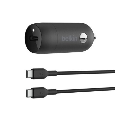 Adaptador de corriente para el coche, 30 vatios, 3 A, Fast Charge, Suministro de energía 3.1 (24 pin USB-C), negro