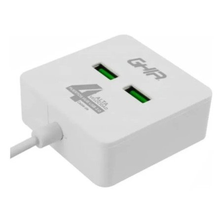 Hub USB 2.0 Ghia de 4 puertos, transferencia de datos, cable 1 metro