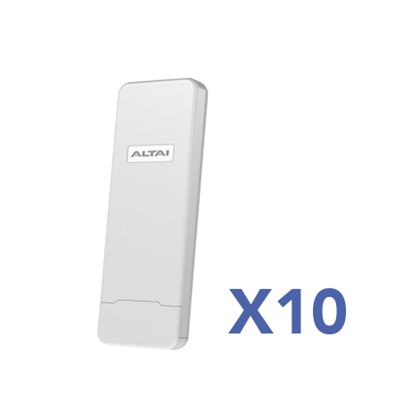 Paquete de 10 Puntos de Acceso C1N Super Wi-Fi, PTP y PTMP en 2.4 GHz, Con Antena Integrada Sectorial de 70°, Hasta 300 m de Cob
