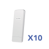 Paquete de 10 Puntos de Acceso C1N Super Wi-Fi, PTP y PTMP en 2.4 GHz, Con Antena Integrada Sectorial de 70°, Hasta 300 m de Cob Paquete de 10 Puntos de Acceso C1N Super Wi-Fi, PTP y PTMP en 2.4 GHz, Con Antena Integrada Sectorial de 70°, Hasta 300 m de Cob