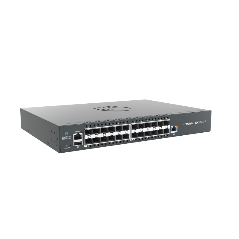 Switch cnMatrix EX3024F Ideal para Distribución en una Red Empresarial, 24 Puertos de Fibra Óptica SFP+(10 Gbps), Capa 2 y Capa