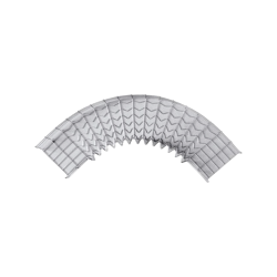 Curva Pre-Fabricada Horizontal de 90° con medidas de 54 mm de Peralte 