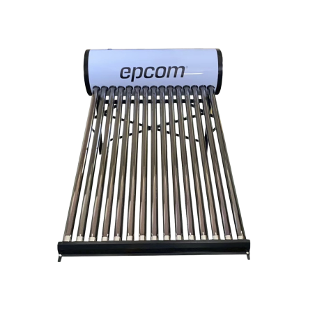 Bóiler Solar de 150L, Baja Presión con 15 Tubos de Vacío de Mayor Resistencia y Termotanque Inoxidable de Grado Alimenticio 150