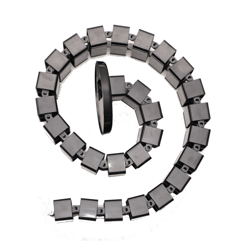 Portacable de tipo Cadena para Escritorio, Organizador de Cables Vertical Articulado, 1200mm de Longitud, Evita que los Cables s