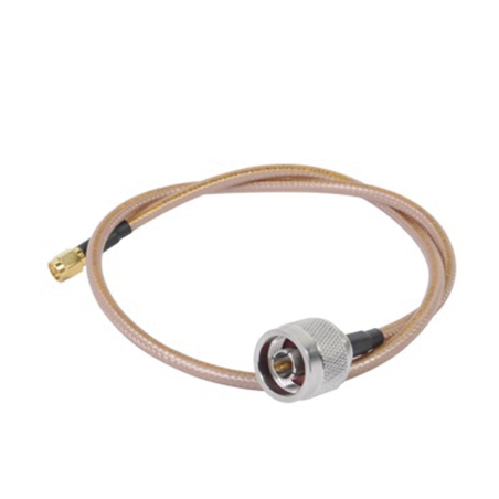 Jumper con Cable LP142 de 60 cm, con Conectores N Macho a SMA Inverso Macho (Hasta 8GHz)