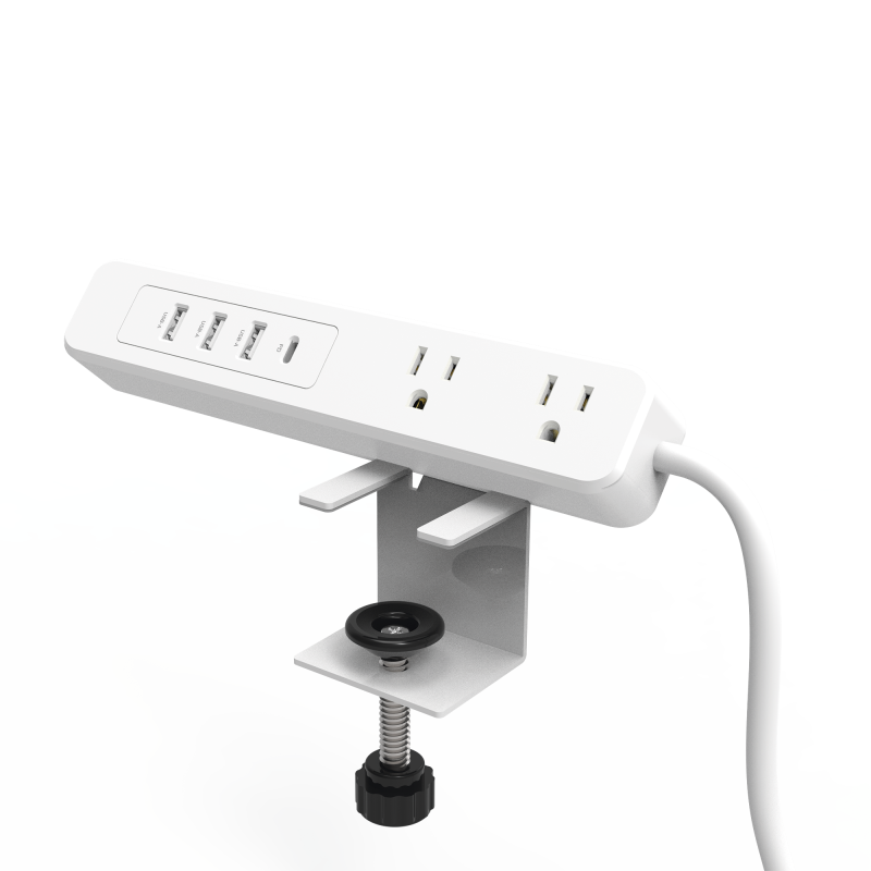 Multicontacto con Montaje para Escritorio / Carga Rápida para 65 W / 3 Multicontacto con Montaje para Escritorio / Carga Rápida para 65 W / 3