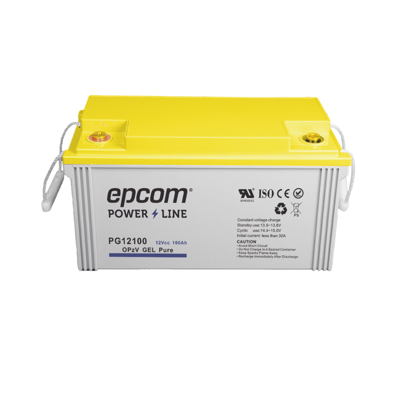 Batería de GEL PURO OPzV, 12 V @ 100 Ah, Ciclo profundo, Uso en Aplicaciones Fotovoltaicas y de Respaldo