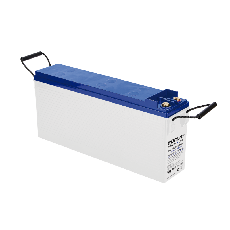 Batería Ciclo Profundo 12V, Terminales Laterales, 100 Ah, AGM-VRLA, Uso en Aplicación Fotovoltaica, Terminales Tipo Tornillo T4