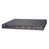 Switch administrable de 24 puertos 10/100TX PoE+ y 2 puertos combo TP/SFP Gigabit