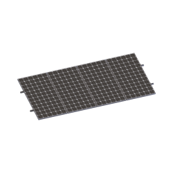 Kit De Minirieles Para Panel Solar Arreglo 1X4 Para Instalación Plano 