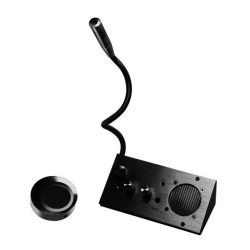 Sistema de Intercomunicación, Ideal para Ventanillas, Audio de voz de dos vías, 12V/1A 2W, Micrófono Interior + Micrófono Exteri