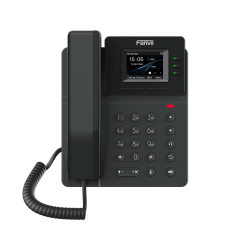 Teléfono IP empresarial para 4 líneas SIP con pantalla LCD de 2.4 pulgadas a color, Opus y conferencia de 6 vías, PoE.