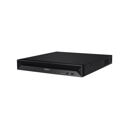 NVR 8 Megapíxel, 16 canales, H.265, P2P Wisenet, 16 puertos PoE, 128Mbps