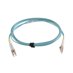 Jumper de Fibra óptica Multimodo 50/125 XGLO, LC-LC Duplex, Aqua, 3M