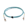 Jumper de Fibra óptica Multimodo 50/125 XGLO, LC-LC Duplex, Aqua, 3M