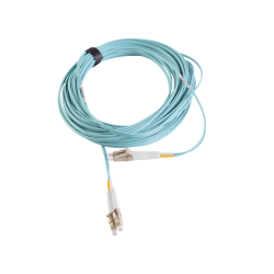 Jumper de Fibra óptica Multimodo 50/125 XGLO, LC-LC Duplex, Aqua, 15M