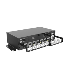 Switch PoE conexión RJ45 compatible con soluciones móviles.