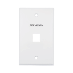 Placa de Pared (Face Plate), 1 Puerto, Color Blanco, Caja con 20 Piezas, ABS