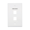 Placa de Pared (Face Plate), 2 Puertos, Color Blanco, Caja con 20 Piezas, ABS