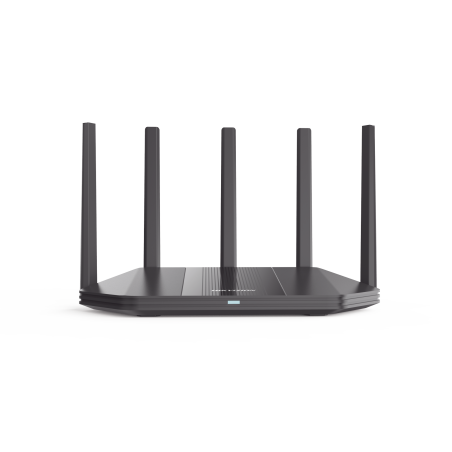 Router Inalámbrico, WiFi 6, Hasta 3000 Mbps, Doble Banda AC (2.4 GHz y 5 GHz), 4 Puertos 1000 Mbps, 4 Antenas Omnidireccional, I