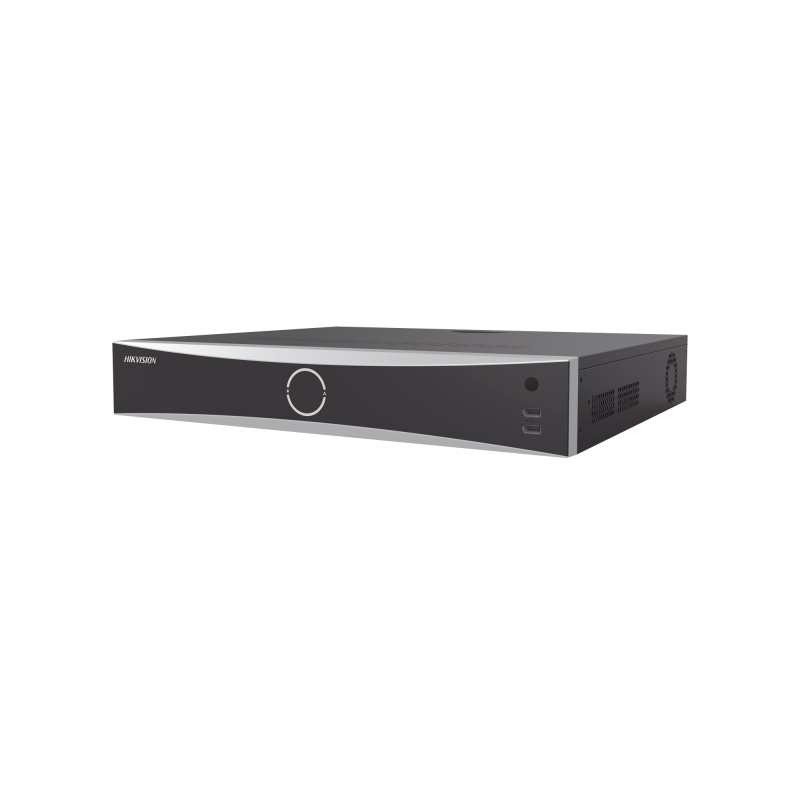 NVR 32 Megapíxel (8K), 16 Canales IP, 16 Puertos PoE+, ACUSENSE, ANPR, Conteo de Personas, Reconocimiento Facial, 4 Bahías de Di