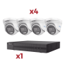 [Kit] DVR 4 Canales TurboHD + 1 Canal IP, 2 Megapixel (1080pLite), AcuSense Lite, Audio por coaxitron, 1 Bahía de disco duro, 4