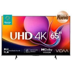 Televisor Hisense 65A65NV, 65 pulgadas, LED 4K UHD, 3840 x 2160 Pixele
