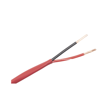 Alambre de Alarma contra Incendios, Bobina de 305 Metros: 2 x 18 AWG, Rojo, Tipo FPLR, (UL) FT4, Ideal para Sistemas de Detecció