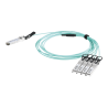 Cable AOC QSFP+ de 40 Gbps a 4x 10 Gbps, Cable de fibra óptica Activo, Longitud: 1 metro