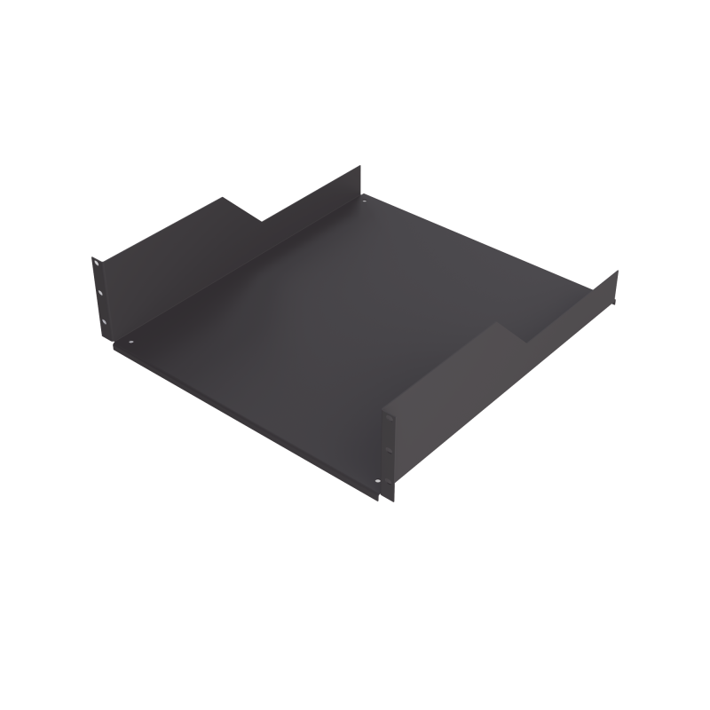 Charola para Soportar Equipos en Rack de 19 in, Profundidad de 50 cm, Color Negro, 3U