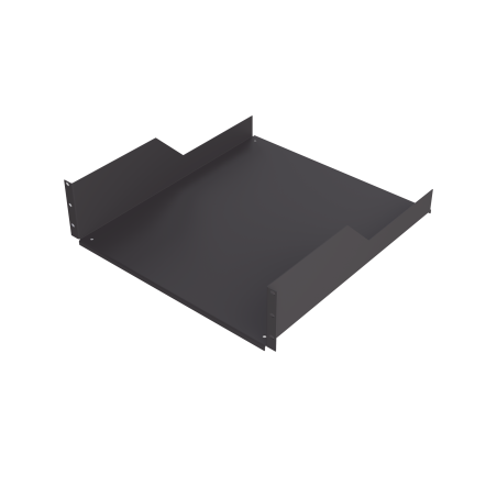 Charola para Soportar Equipos en Rack de 19 in, Profundidad de 50 cm, Color Negro, 3U