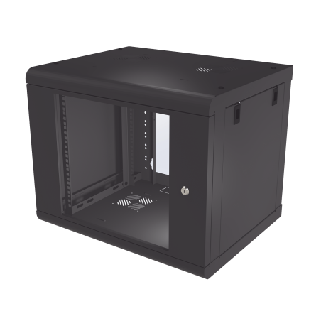 Gabinete de Pared de 9U con Puerta de Cristal Templado, 479.5 mm de Pr