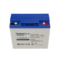 Batería 12 Vcc, 18 Ah, UL, Tecnología AGM-VRLA, Vida útil promedio de 5 años, Para uso en equipo electrónico, Alarmas de Intrusi