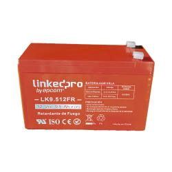 Batería 12 V, 9.5 Ah, UL, Tecnología AGM-VRLA, Vida útil promedio de 5 años, Retardante a la Flama, Uso en equipo electrónico, A