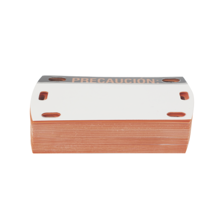 Etiqueta Autolaminada para Identificación de Fibra Óptica Paquete de 25 piezas, Para Uso Interior/Exterior, Dimensiones de 90 x