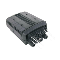 Caja de Distribución de Fibra Óptica para 24 Empalmes con 16 Acopladores SC/APC. Enterrado Directo, IP68, Splitter 1x8 Incluido