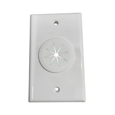Placa de Pared, con Orificio y Grommet, Ideal para pasar cables