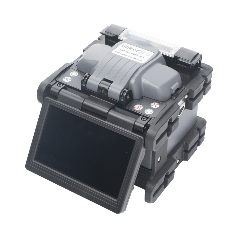 Fusionadora de Fibra Óptica Multimodo y Monomodo, Alineación por Núcleo, 6 Motores para Mejor Precisión en el Empalme, Capacitac