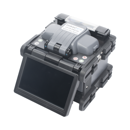 Fusionadora de Fibra Óptica Multimodo y Monomodo, Alineación por Núcleo, 6 Motores para Mejor Precisión en el Empalme, Capacitac