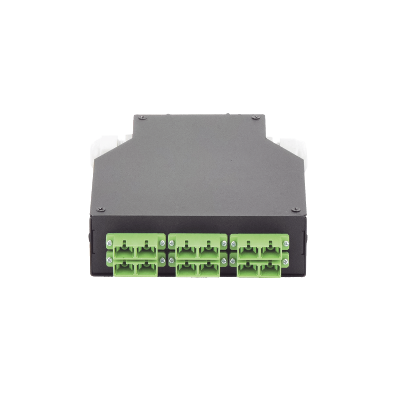 Distribuidor de Fibra Óptica para Riel Din, 6 Acopladores SC/APC Duple Distribuidor de Fibra Óptica para Riel Din, 6 Acopladores SC/APC Duple
