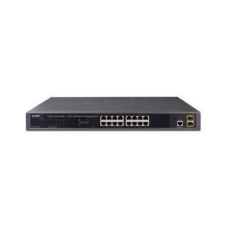 Switch Administrable de 16 puertos 10/100/1000T + 2 puertos SFP 100/1000X