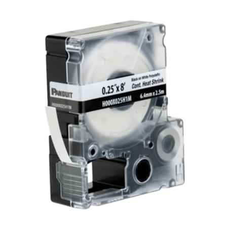 Cassette d etiquetas continua termo contráctil .25 in de ancho x 2.4m de largo