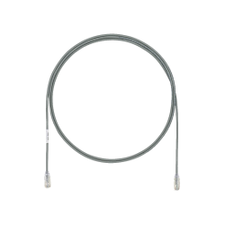 Cable de Parcheo UTP Cat6A, CM/LSZH, Diámetro Reducido (28AWG), Color Gris, 1 ft