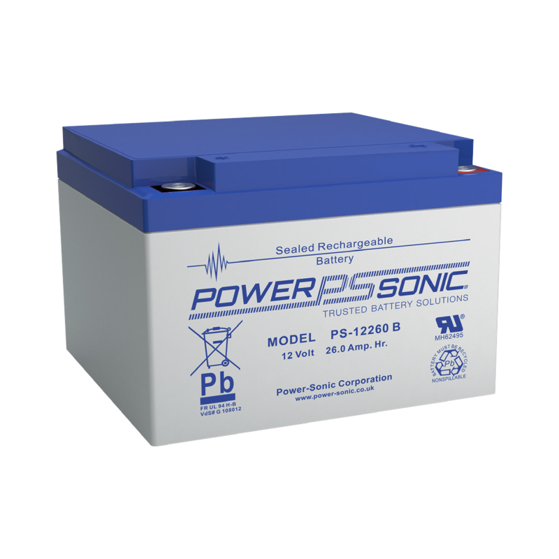 Batería 12V, 26AH, Para Respaldo, Tecnologías AGM/VRLA, 5 Años Vida Út