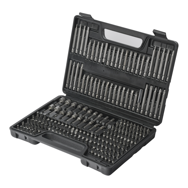 Juego de 208 Puntas para Taladro Entrada Hexagonal 1/4". Incluye Estuche.