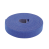 Cinta de Contacto Autoadherente Color Azul, 1.6 cm x 25 metros, Espalda con Espalda (Gancho y Bucle)