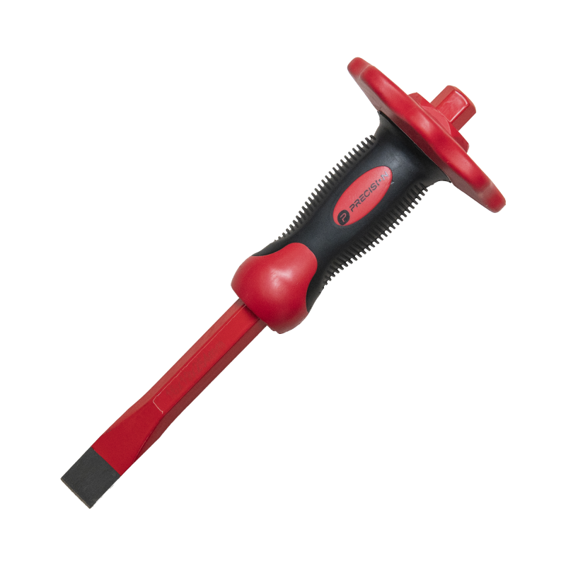 Cincel de Punta Plana con Protección para las Manos de 19x16x250mm