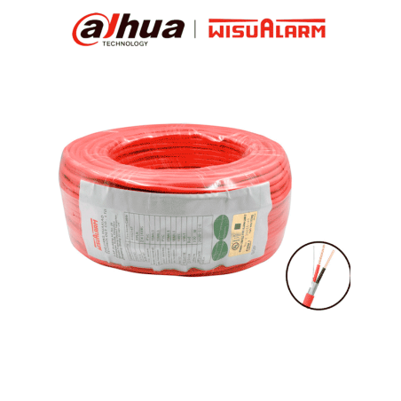 Bobina de 305 Metros de Cable Blindado para Alarma de Incendio, 2x18A AWG, Listado UL, retardante de flama UL105°C, 2 Hilos Cali