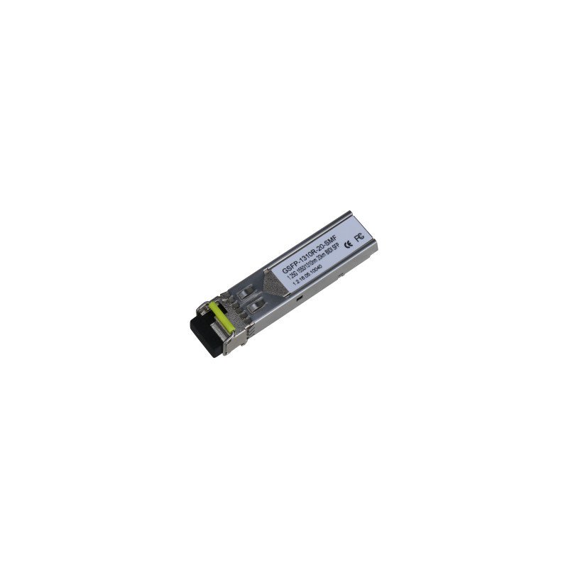 Módulo fibra óptica SFP monomodo, trasmisión bidireccional, conector LC, hasta 20km/tx 1550nm, rx 1310nm